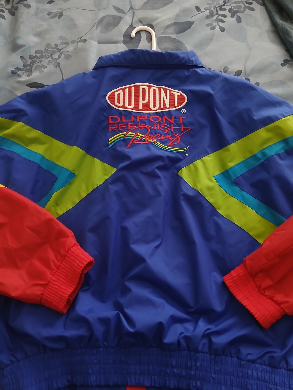 Du Pont Racing Royal Blue Jacket with Red & Yellow Accents